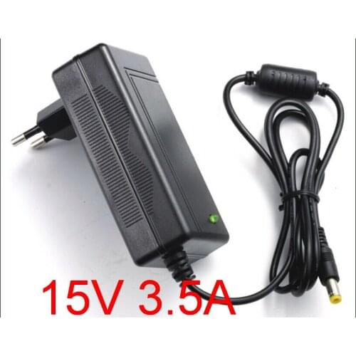 1PCS High quality IC solutions AC 100V-240V DC 15V 3.5A Switch power supply, LED adapter, DC 5.5*2.1-2.5mm
