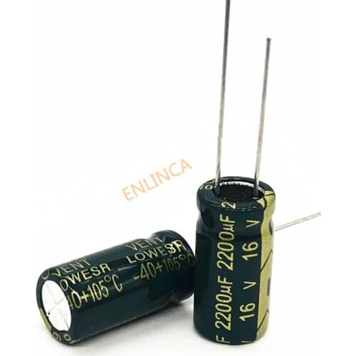 16V 2200UF 10*20 aluminum electrolytic capacitor 2200uf 16v 20