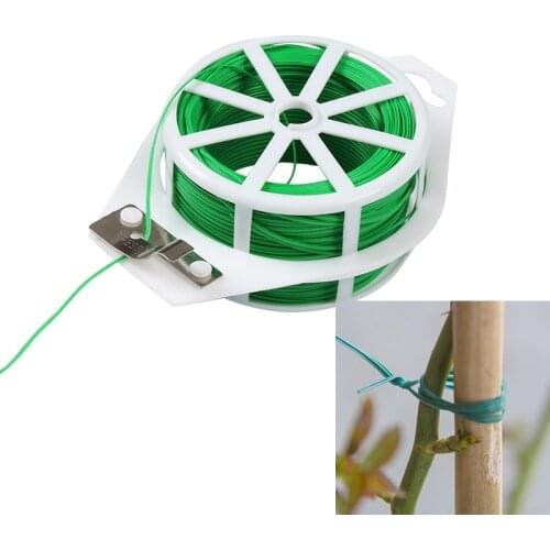 20M/50M/100M Gardening Cable Tie Plant Climbing Frame Flower Stand Garden Cable Tie Wire Plastic Tree Tie Wire Comes With Shears