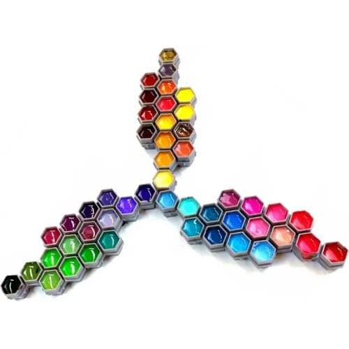 200pcs Tattoo Ink Cup Honeycomb Ink Cup Pigment Cup Can Be Stitched Green White Pink Purple Blue Red Color