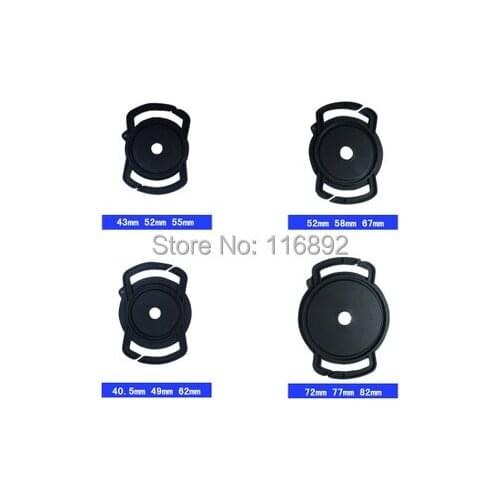 4pcs/lot 40.5/49/52/55/58/62/67/72/77/82mm Universal Lens Cap Camera Buckle Lens Cap Holder Keeper