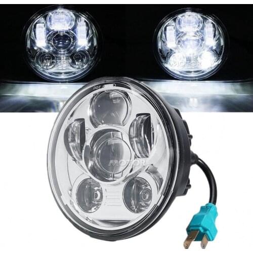 5.75" 5-3/4" Motorcycle Projector 45W LED Lamp Headlight For Sportster 883 1200, Iron 883, Dyna, Street Bob FXDB