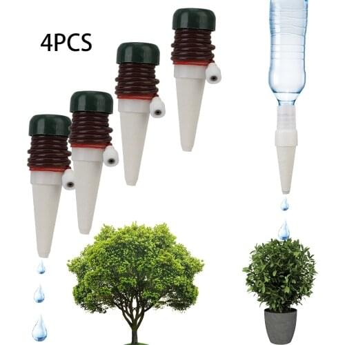Automatic Plant Drip For Garden Vegetable Irrigation Water Stake Ceramic Self Watering Spikes 4Pcs Potted plants