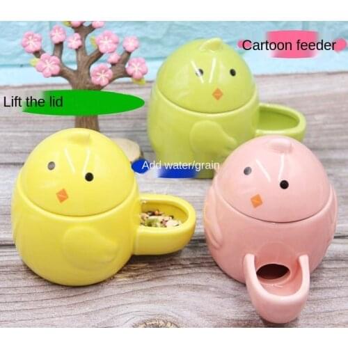 Cartoon Design Hamster Water Bottle Small Animal Hedgehog Accessories Automatic Feeding Food Container Pet Drinking Feeder ZA87