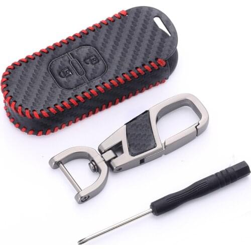 Genuine Leather Car Key Cover Keychain Case for Mazda CX5 CX7 CX9 2 3 5 6 8 CX3 CX4 GT Remote Holder Accessories