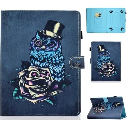 8inch Tablet Universal Case for Prestigio MUZE 3708 Animal Printed PU Leather Case for DEXP Ursus E180 S180 S280 S380 8'' tablet