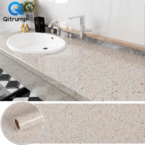 Decorative Vinyl Wall Sticker Marble Granite Wallpaper Bathroom Kitchen Countertop Waterproof Self-Adhesive Furniture Renovation