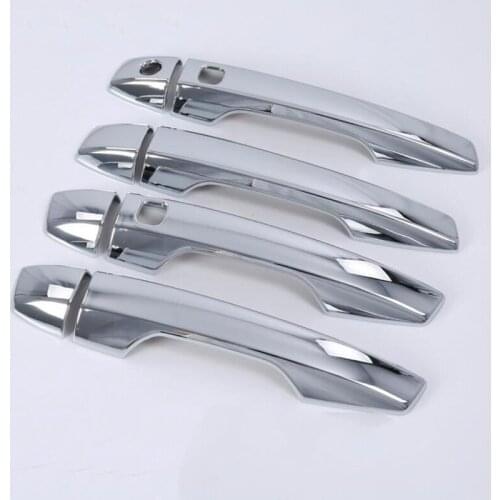 For Mitsubishi Eclipse Cross 2018 Left Hand Drive ABS Chrome Exterior Car Door Handle Bowl Sequins Cover Trim Car Styling