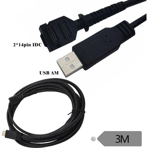 USB cable Double 14Pin Pitch 1.27 IDC to USB 2.0 AM Cable for Verifone Vx805 Vx820，L:3M