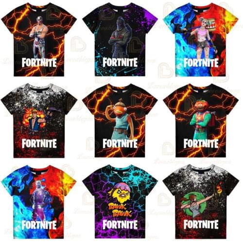 Fortnite Game Hero Victory 3d T-shirt Tshirt Boys Girls Harajuku Short Sleeve Tees Coat Kids T-shirt Teen Clothes