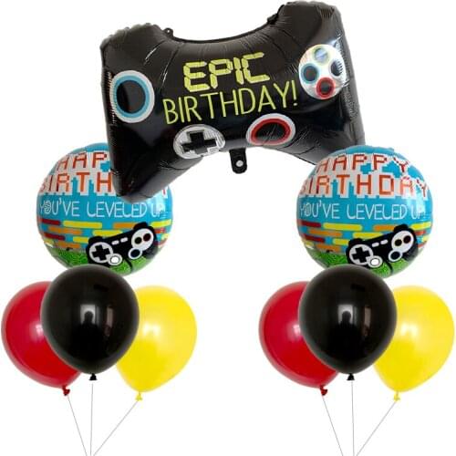5 pcs Video Game Controller Foil Balloons Children Birthday Party gamepad Decoration supplies Internet Celebrity Globos Kids Toy