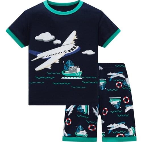 Superr-Man 2020 Summer Childrens Pajamas Boys Pijamas Suits Kids Tee Shirts Tops Trouser Pyjamas