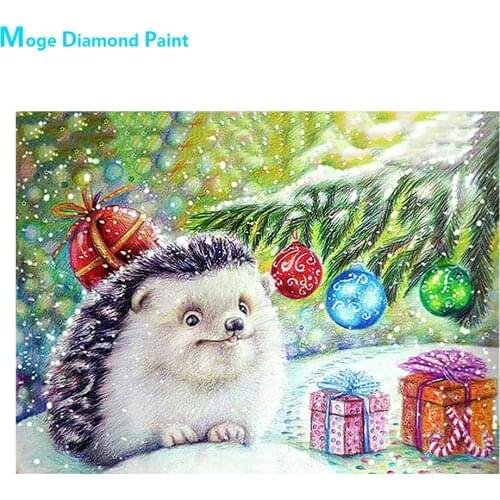 Little Hedgehog Animal Diamond Painting Round Full Drill Christmas Gift Nouveaute DIY Mosaic Embroidery 5D Cross Stitch