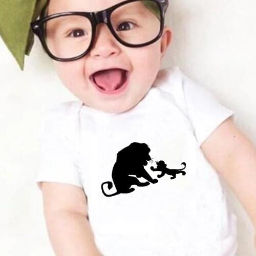 Mufasa Simba Lion King Toddler Jumpsuit Short Sleeve O-neck Breathable Casual Harajuku Baby Bodysuits Newborn Clothes