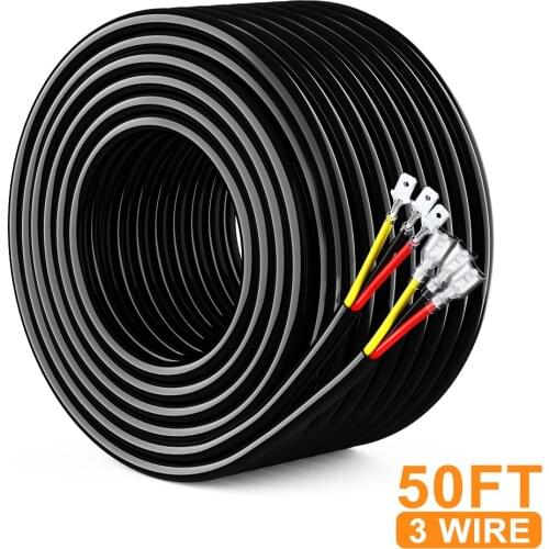 NAOEVO LED Light Bar Work Light 12V 24V 16AWG 50 Feet Wiring Harness Extension For Auto offroad Boat Led Light Pod Lengthen Wire