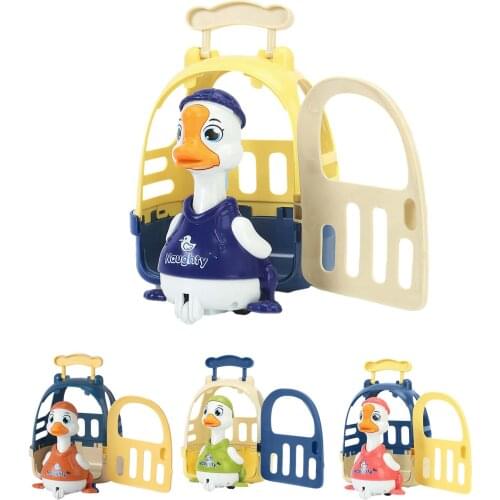 Pressing Duck Car Inertial Pull Back Baby Pull-back Car Pressing The Head Will Move Clockwork Kids Educational Toys
