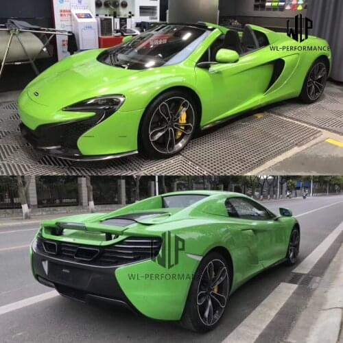 MC Carbon fiber / FRP unpainted Front bumper with net grid Hood Intake bellows Front fenders Bottom plate For McLaren 675LT