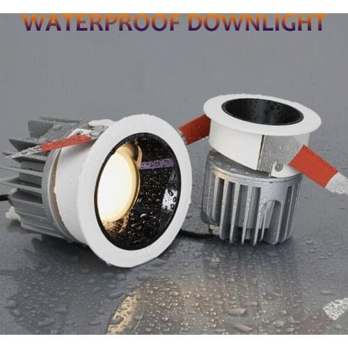 2020 New led Design Waterproof Led Ceiling Recessed Light 7W 9W 12W 15W Round Adjustable IP65 Led Downlgiht For Bathroom Sauan