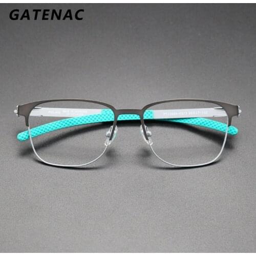 Pure Titanium Sports Eyeglasses Frame Men Square Prescription Optical Glasses Frame Male 2021 New Myopia Luxury Brand Eyewear