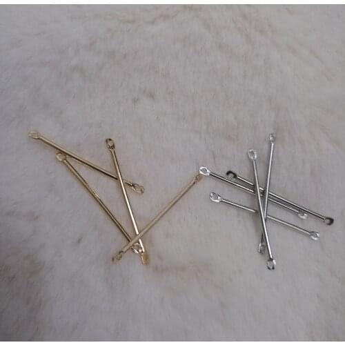 Wholesale 1000Pcs Metal Connector Jewelry Finding Double Hole Hanging Rod Earrings Ear Clip Ear Hook Jewelry Making Accessories