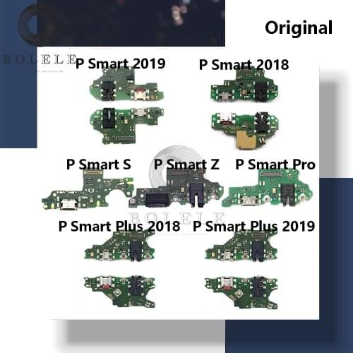 Original For Huawei P Smart Plus 2019 2018 S Z P Smart Pro USB Charger Port Dock Connector Plug Board Charge Charging Flex Cable