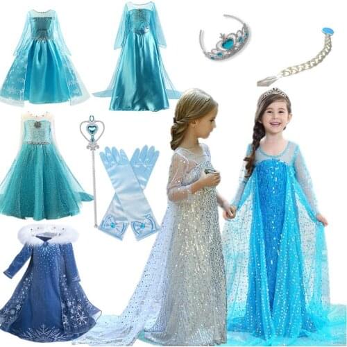 Dresses Cosplay Costumes Birthday Girls Princess Party Carnival Gown Halloween Princess Tutu Vestidos For Little Girls