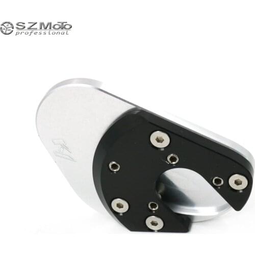 For KAWASAKI Z250 Z300 Z750 Z800 Z1000 2017 2016 2015 Motorcycle Side Kickstand Stand Extension Foot Support Plate pad Logo CNC