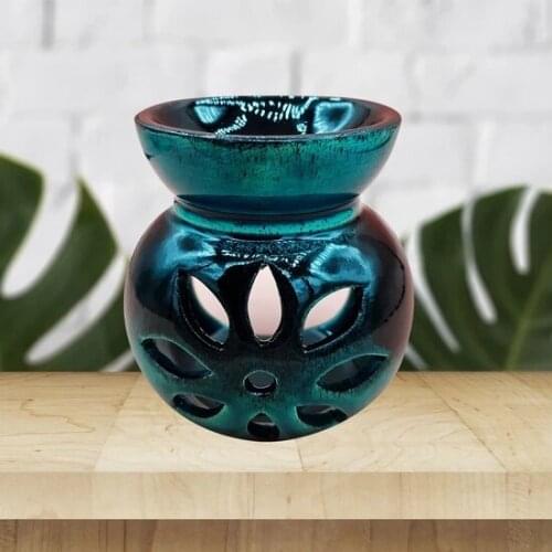 Handmade Green Black Lotus Censer-YSD236 candle and candlestick свеча и подсвечник vela y candelero