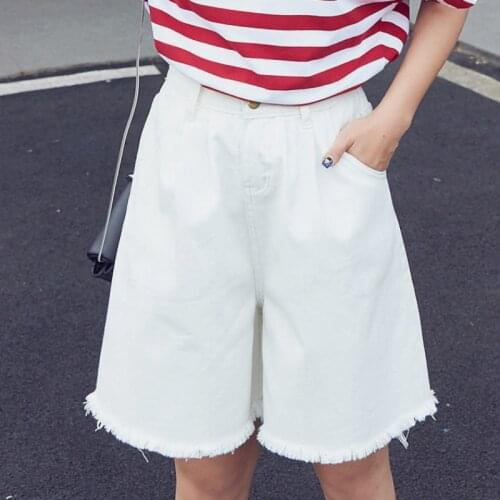 Oversize 4XL Shorts Women Simple Classic Elegant Summer Korean Denim Short Womens Pockets Straight Students Loose Retro Clothing