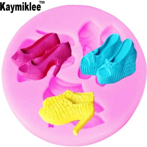 Kaymiklee M408 High-heeled Shoes UV Resin Silicone Mold Fondant Chocolate Candy Gumpaste Surgarcraft Crystal Epoxy Soft Clay Bak