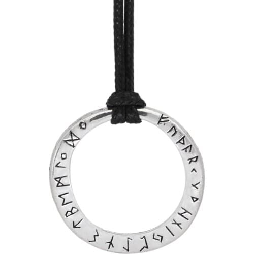 Nordic Viking Rune Amulet Necklace With Gift Bag