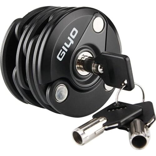 GIYO Folding Bike Lock Bicycle Chain Lock Bike Burger Locks Heavy Duty Anti Theft For Mountain Road City Bike Heavy Chain Lock