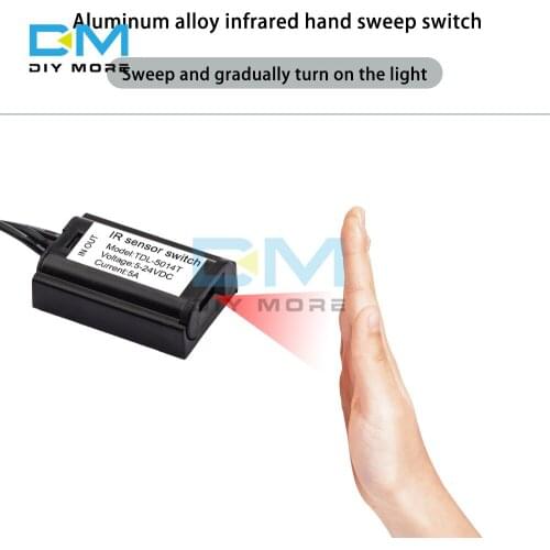 TDL-5014-T Infrared Hand Sweep Switch TDL-5014-M Infrared Blocking Proximity Switch DC 5V-24V Smart Control Power Supply