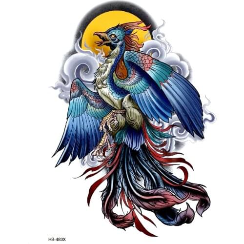 Phoenix Waterproof Temporary Tattoos Men Fake Tattoo Sleeves Animal Tattoo Temporary Tatoo Men Tattoo Art Tattoo Henna
