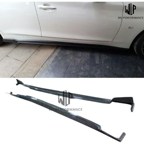 High quality Carbon fiber Car body kit Side skirts for Infiniti Q50 Q50L North American STILLEN Car Styling 2014-up