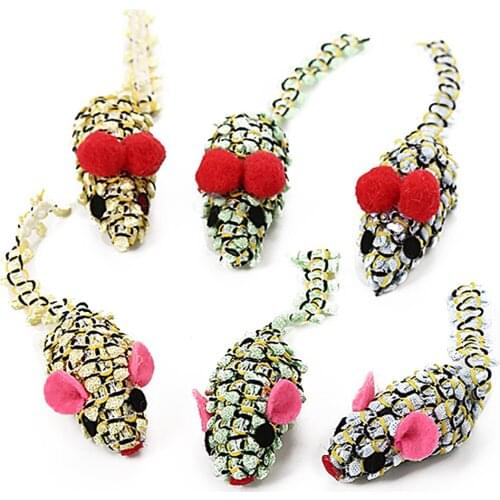 6 Pcs Hot Sale Fun Cat toys False Mouse Pet Cat Toys Mini Funny Playing Toys For Cats with Colorful Mini Mouse Toys Dropshipping
