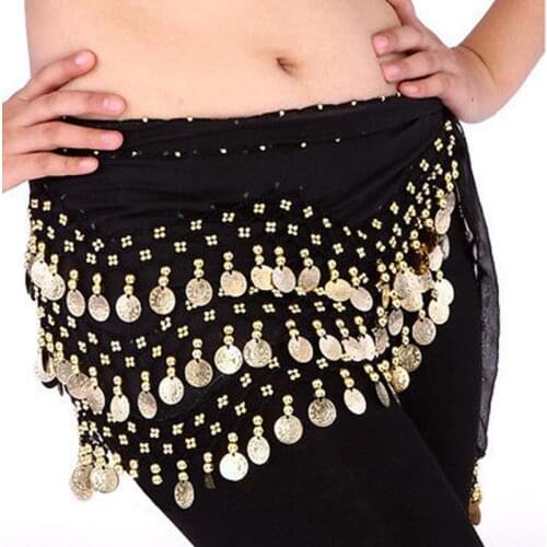 1 X Scarf Skirt Wrap Costumes Gold Coins Belt New For Party