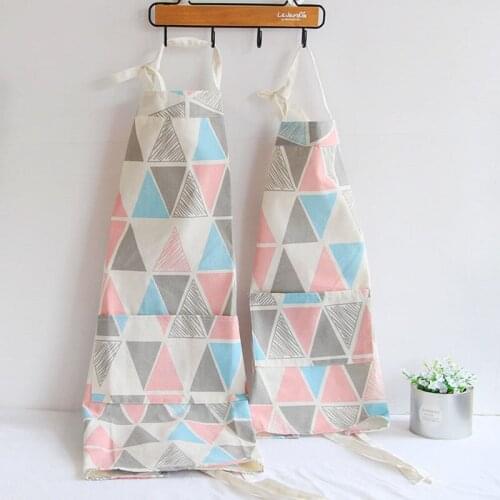 1 pcs Plaids Pattern Apron Women Men Adult Children Bibs Home Cooking Baking Shop Cleaning Apron Kitchen Accessory 46101