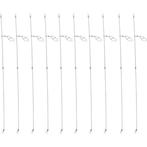 10x Anti Boom Stainless Steel Bent Booms with Snap Sea Coarse Boat Fishing Tools