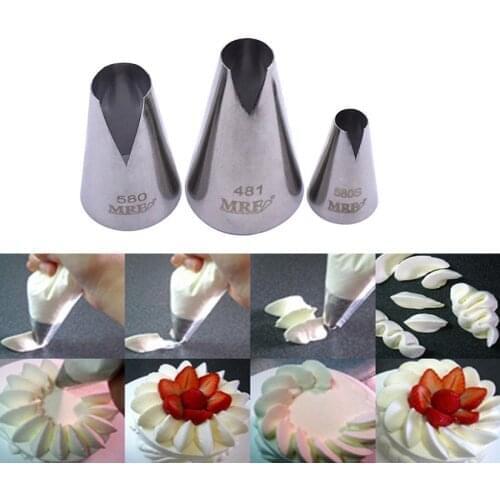 3Pcs/set Stainless Steel Icing Piping Nozzles Cake Decorating Pastry Tip Sets Cupcake Tools Bakeware