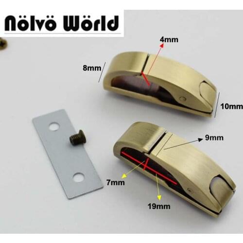 30pcs 3colors 34*12mm sides' clips hardware crossbody bags gusset hanger clasp metal,screws fixedMetal Clip