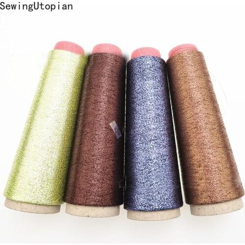 4PCS Polyester Cross-Stitch Roll Metallic Embroidery Crochet Knitting Yarn Woven Line Metallic Yarn Threads Sewing Accessory Diy