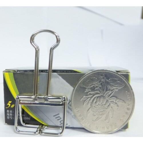 60pcs wholesale office school stationery silver binder clip 19mm CP335