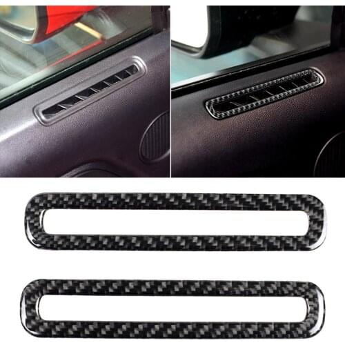 80% HOT SALES！！！1 Pair Carbon Fiber Car Door Air Outlet Stickers Cover Decor for Ford Mustang