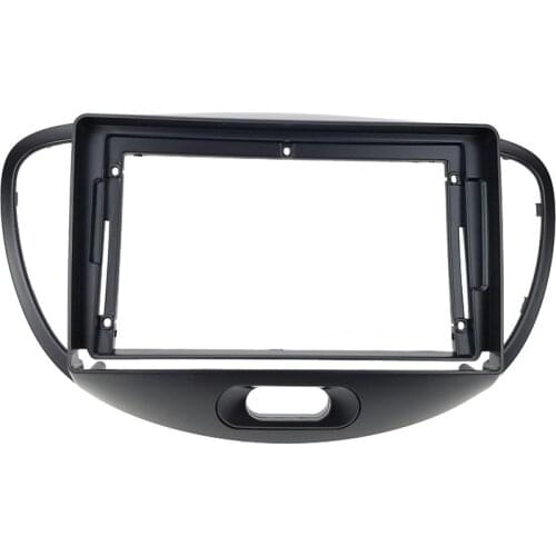 Car Fascia Navigation Fascias Dash Frame Kit Panel For 9" Android Multimedia Player For Hyundai i10 2007 20082009 2010 2011 2012