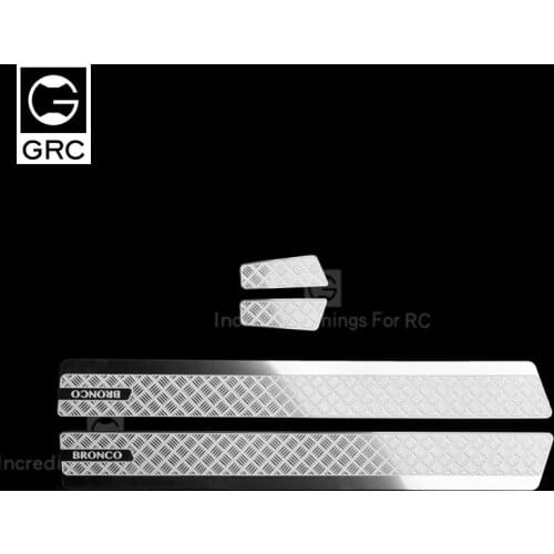 GRC Stainless Steel Side Skirt Anti-scratch Plate For 1/10 Rc Car Traxxas TRX-4 BRONCO