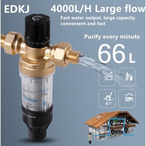 Pre-filter Household Water Purifier Large Flow Backwash Central Water Purifier Filter Bottle Filter Element Active Interface