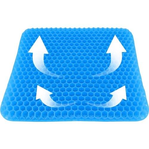 Breathable Gel Seat Cushion Purple Enhanced Double Non-Slip Seat Cushion for Pain Relief for The Car or Chair Sciatica Back