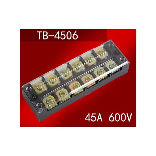 TB-4506 Fixed Terminal Block 600V 45A 6P Screw Terminal