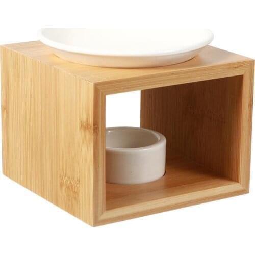 White Wood Ceramic Incense Burner Aroma Censer Candle Holder Essential Oil Diffuser Fragrance Household Stove For Home Decor